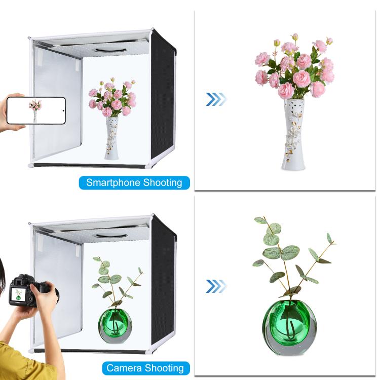 PULUZ 40cm Folding Portable White Light Dimmable Photo Lighting Studio Shooting Tent Box Kit with 6 Colors (Black, Orange, White, Red, Green, Blue) Backdrops(UK Plug) - free shipping - PMC TechLife - Order now!