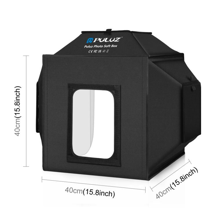 PULUZ 40cm Folding 72W 5500K Studio Shooting Tent Soft Box Photography Lighting Kit with 4 Colors (Black, Orange, White, Green) Backdrops(AU Plug) - free shipping - PMC TechLife - Order now!