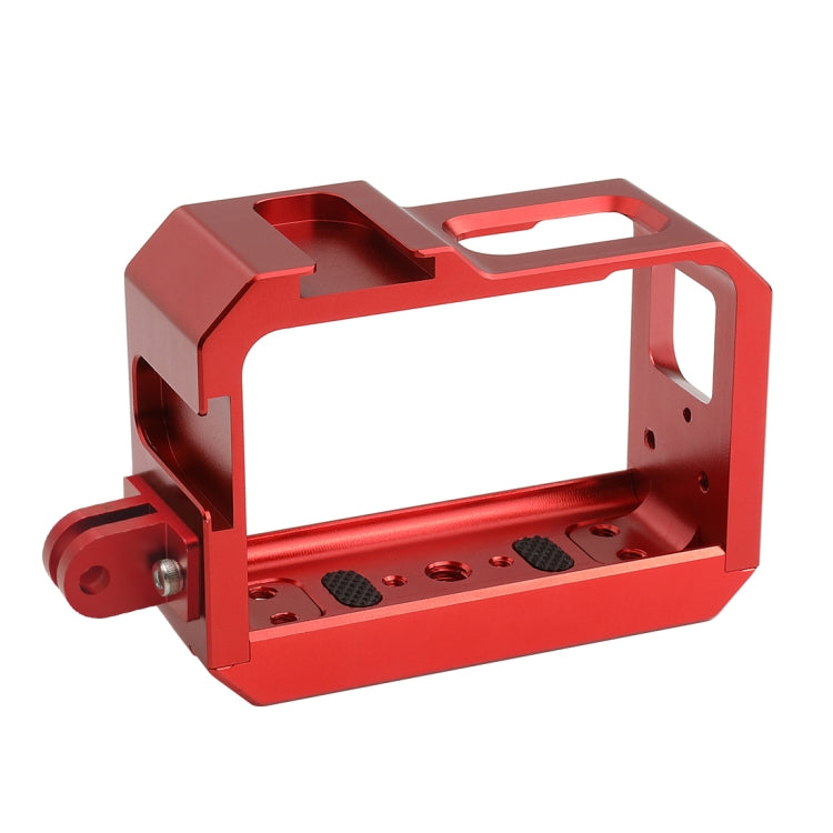 PULUZ Aluminum alloy Frame Mount Protective Case Cage with Cold Shoe Base Slot & Tripod Base Adapter for Insta360 One R(Red) - Mount & Holder by PULUZ | Online Shopping South Africa | PMC Jewellery | Buy Now Pay Later Mobicred