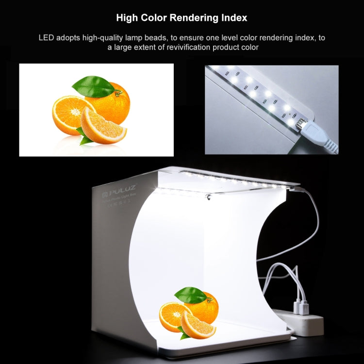 PULUZ Mini LED Photography Shadowless Light Lamp Panel Pad + Studio Shooting Tent Box, Acrylic Material, 20cm x 20cm Effective Area - free shipping - PMC TechLife - Order now!