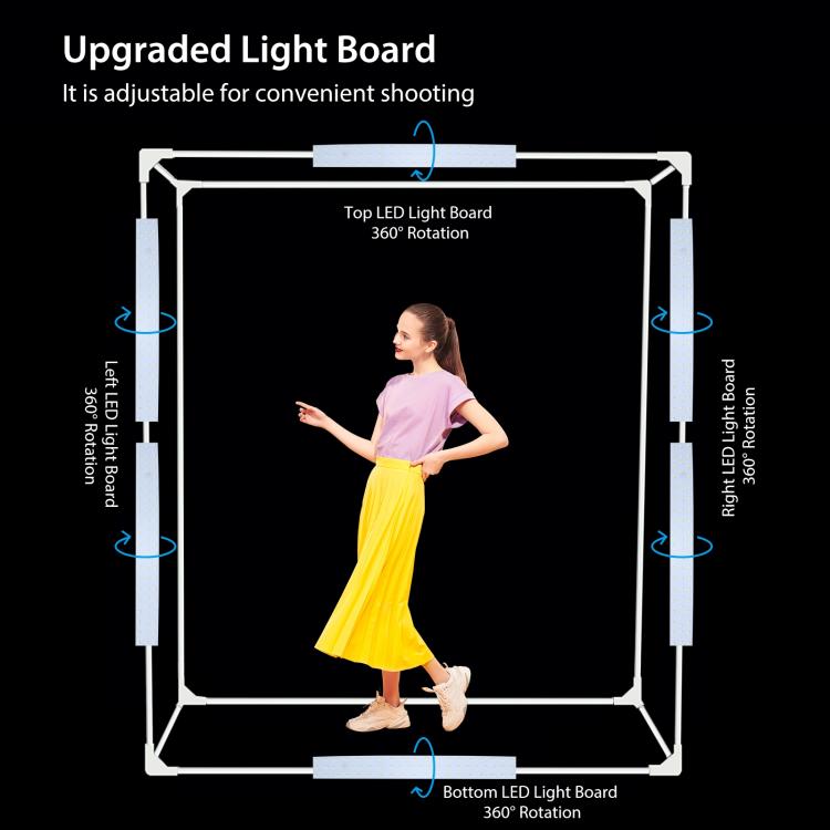 PULUZ 2m 240W 5500K Photo Light Studio Box Kit for Clothes / Adult Model Portrait(AU Plug) - free shipping - PMC TechLife - Order now!