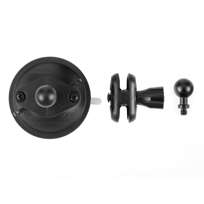 PULUZ 1/4 inch Magic Arm Suction Cup Mount (Black) - Helmet Mount by PULUZ | Online Shopping South Africa | PMC Jewellery | Buy Now Pay Later Mobicred