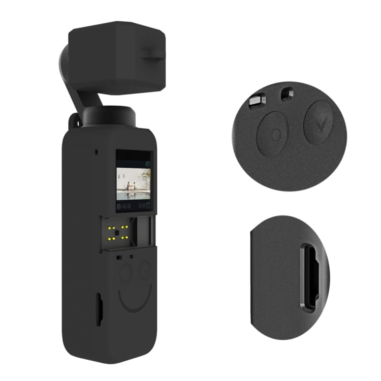 PULUZ  2 in 1 Silicone Cover Case Set for DJI OSMO Pocket 2 (Black) - Case & Bags by PULUZ | Online Shopping South Africa | PMC Jewellery | Buy Now Pay Later Mobicred