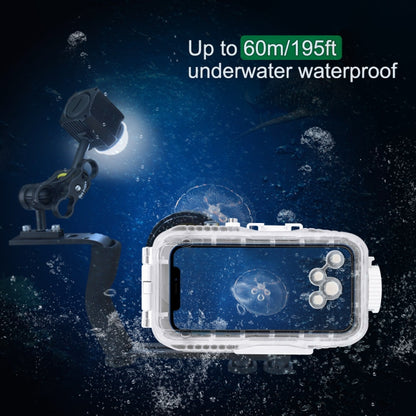 PULUZ 60m Underwater LED Photography Fill Light 7.4V/1100mAh Diving Light for GoPro Hero12 Black / Hero11 /10 /9 /8 /7 /6 /5, Insta360 Ace / Ace Pro, DJI Osmo Action 4 and Other Action Cameras(Black) - Waterproof Light by PULUZ | Online Shopping South Africa | PMC Jewellery | Buy Now Pay Later Mobicred