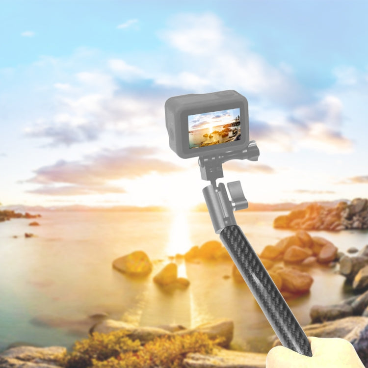 PULUZ 250mm Aluminum Alloy Carbon Fiber Floating Buoyancy Selfie-stick Extension Arm Rods for GoPro, Insta360, DJI and Other Action Cameras - free shipping - PMC TechLife - Order now!