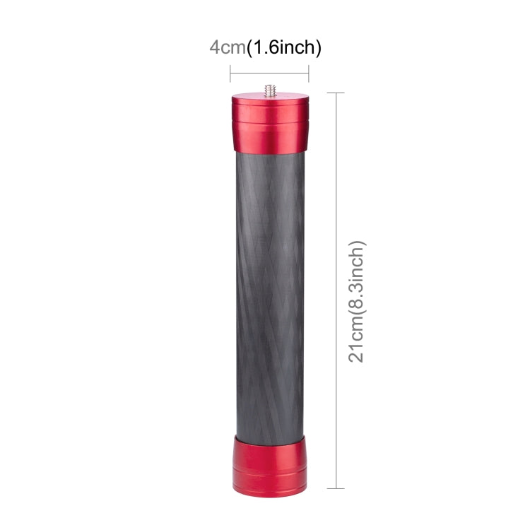 PULUZ 21cm Carbon Fiber Extension Monopod Stick for DJI / MOZA / Feiyu V2 / Zhiyun G5 Gimbal(Red) - Others by PMC Jewellery | Online Shopping South Africa | PMC Jewellery | Buy Now Pay Later Mobicred