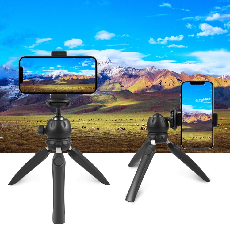 PULUZ Mini VLOG Live Stabilizer Stand Tripod with Phone Clamp for Smartphones (Black) - Stand by PULUZ | Online Shopping South Africa | PMC Jewellery | Buy Now Pay Later Mobicred