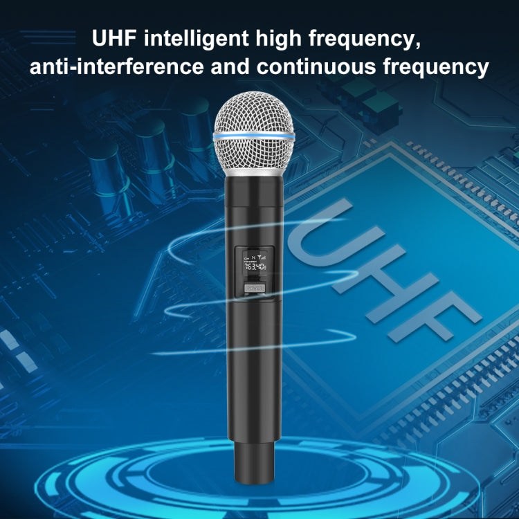 PULUZ 1 To 2 Wireless Microphones with LED Display, 6.35mm Transmitter (Black) - Microphone by PULUZ | Online Shopping South Africa | PMC Jewellery | Buy Now Pay Later Mobicred