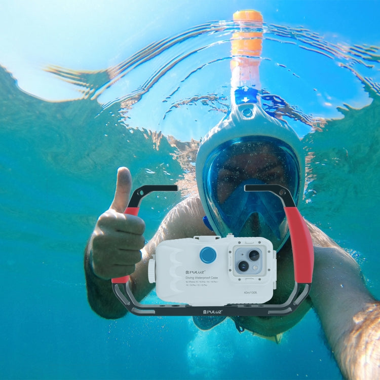 PULUZ Dual Silicone Handles Aluminium Alloy Underwater Diving Rig for GoPro, Other Action Cameras and  Smartphones (Red) - free shipping - PMC TechLife - Order now!