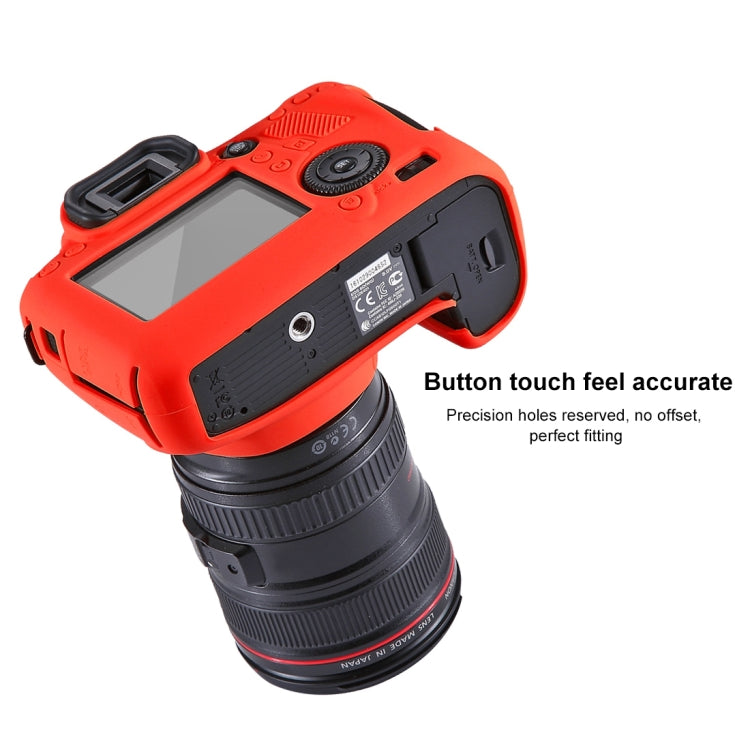 PULUZ Soft Silicone Protective Case for Canon EOS 6D(Red) - Protective Case by PULUZ | Online Shopping South Africa | PMC Jewellery | Buy Now Pay Later Mobicred