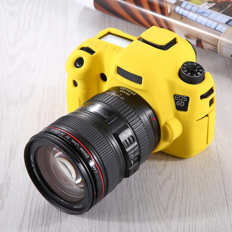 PULUZ Soft Silicone Protective Case for Canon EOS 6D(Yellow) - Protective Case by PULUZ | Online Shopping South Africa | PMC Jewellery | Buy Now Pay Later Mobicred