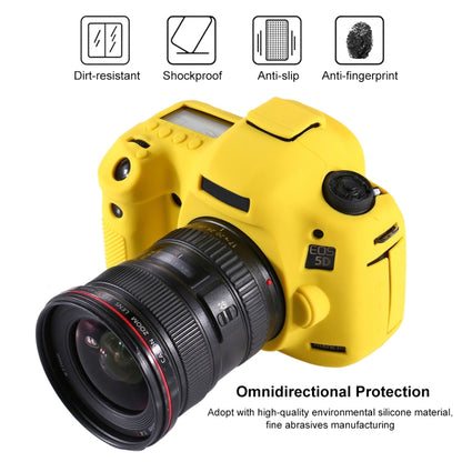 PULUZ Soft Silicone Protective Case for Canon EOS 5D Mark III / 5D3(Yellow) - Protective Case by PULUZ | Online Shopping South Africa | PMC Jewellery | Buy Now Pay Later Mobicred