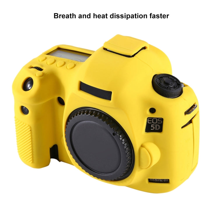 PULUZ Soft Silicone Protective Case for Canon EOS 5D Mark III / 5D3(Yellow) - Protective Case by PULUZ | Online Shopping South Africa | PMC Jewellery | Buy Now Pay Later Mobicred