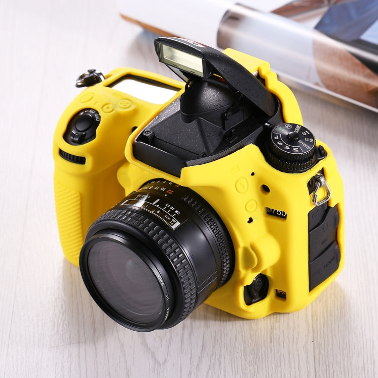 PULUZ Soft Silicone Protective Case for Nikon D750(Yellow) - Protective Case by PULUZ | Online Shopping South Africa | PMC Jewellery | Buy Now Pay Later Mobicred