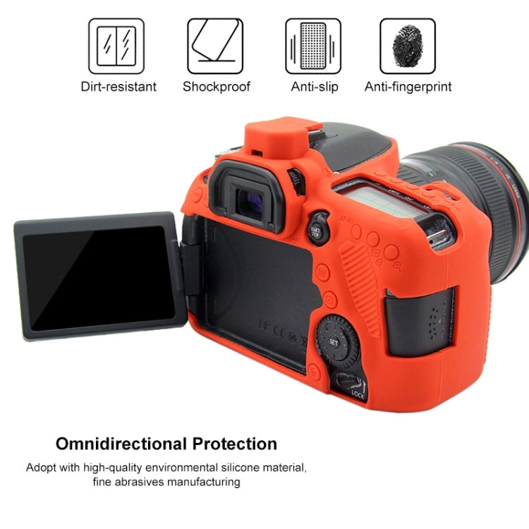 PULUZ Soft Silicone Protective Case for Canon EOS 80D(Red) - Protective Case by PULUZ | Online Shopping South Africa | PMC Jewellery | Buy Now Pay Later Mobicred