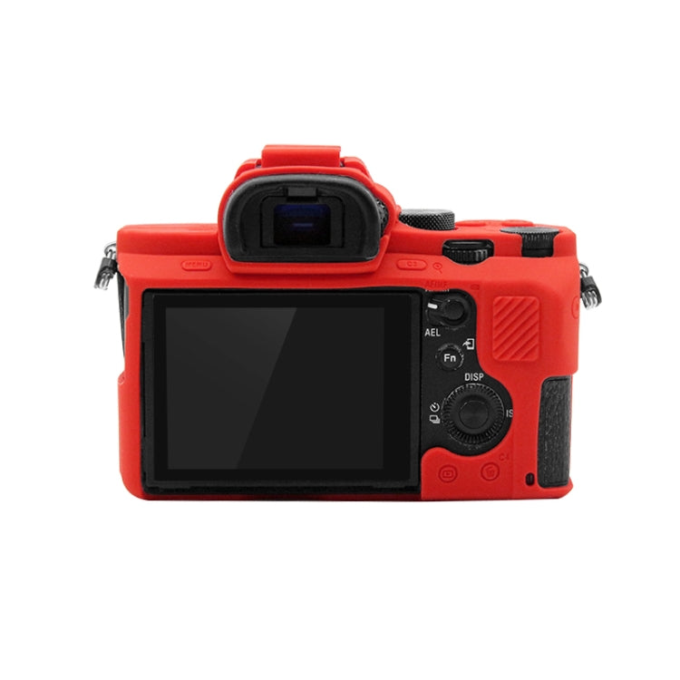 PULUZ Soft Silicone Protective Case for Sony ILCE-7MII / 7SMII / 7RMII(Red) - Protective Case by PULUZ | Online Shopping South Africa | PMC Jewellery | Buy Now Pay Later Mobicred