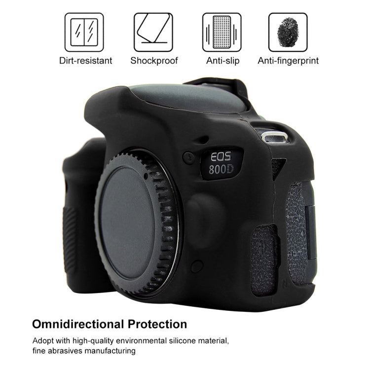 PULUZ Soft Silicone Protective Case for Canon EOS 800D(Black) - Protective Case by PULUZ | Online Shopping South Africa | PMC Jewellery | Buy Now Pay Later Mobicred