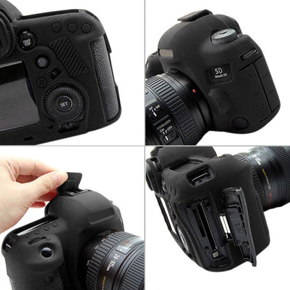 PULUZ Soft Silicone Protective Case for Canon EOS 5D Mark IV(Black) - Protective Case by PULUZ | Online Shopping South Africa | PMC Jewellery | Buy Now Pay Later Mobicred