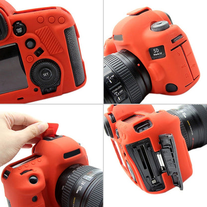 PULUZ Soft Silicone Protective Case for Canon EOS 5D Mark IV(Red) - Protective Case by PULUZ | Online Shopping South Africa | PMC Jewellery | Buy Now Pay Later Mobicred