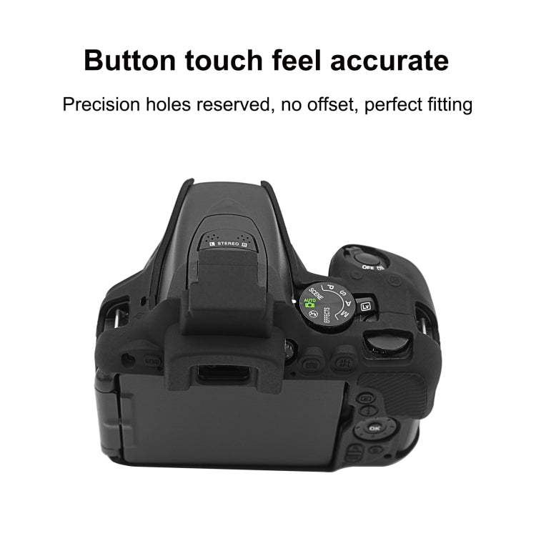 PULUZ Soft Silicone Protective Case for Nikon D5500 / D5600(Black) - Protective Case by PULUZ | Online Shopping South Africa | PMC Jewellery | Buy Now Pay Later Mobicred