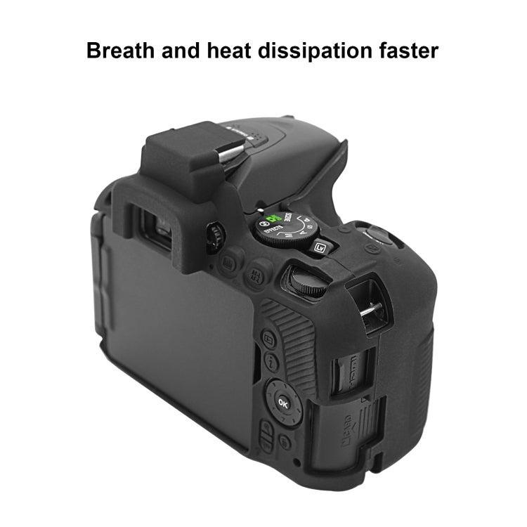 PULUZ Soft Silicone Protective Case for Nikon D5500 / D5600(Black) - Protective Case by PULUZ | Online Shopping South Africa | PMC Jewellery | Buy Now Pay Later Mobicred