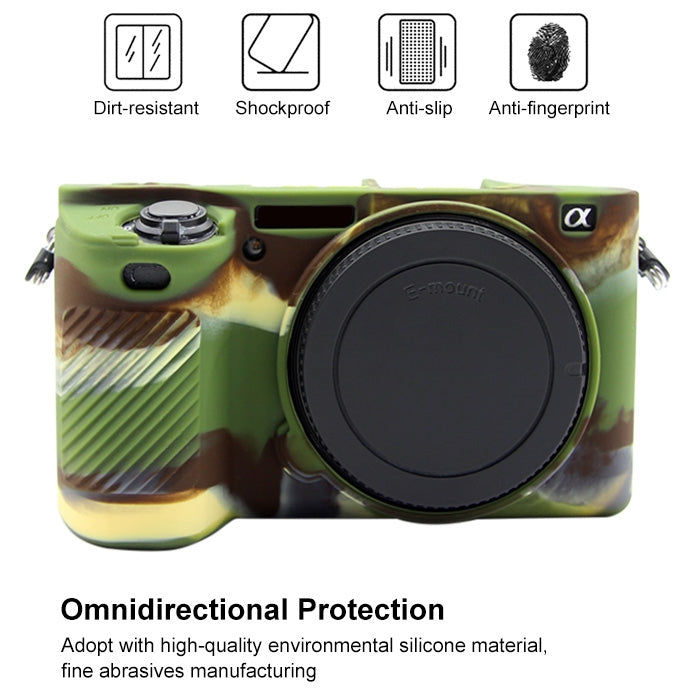 PULUZ Soft Silicone Protective Case for Sony ILCE-6500(Camouflage) - Protective Case by PULUZ | Online Shopping South Africa | PMC Jewellery | Buy Now Pay Later Mobicred