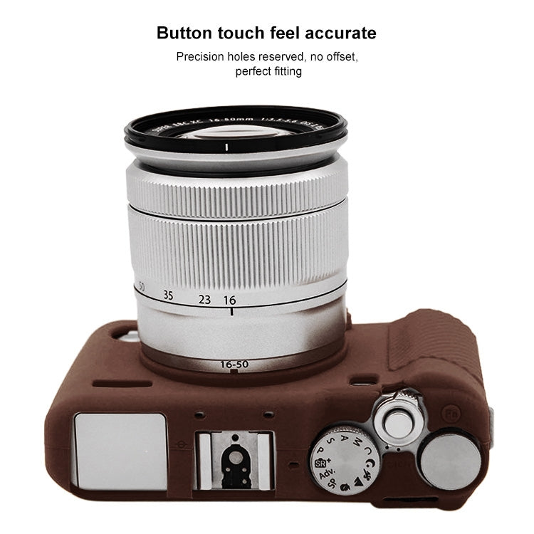 PULUZ Soft Silicone Protective Case for FUJIFILM X-A3 / X-A10(Coffee) - Protective Case by PULUZ | Online Shopping South Africa | PMC Jewellery | Buy Now Pay Later Mobicred