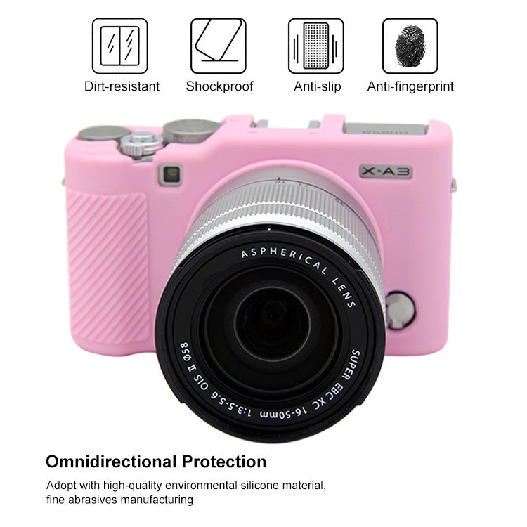 PULUZ Soft Silicone Protective Case for FUJIFILM X-A3 / X-A10(Pink) - Protective Case by PULUZ | Online Shopping South Africa | PMC Jewellery | Buy Now Pay Later Mobicred