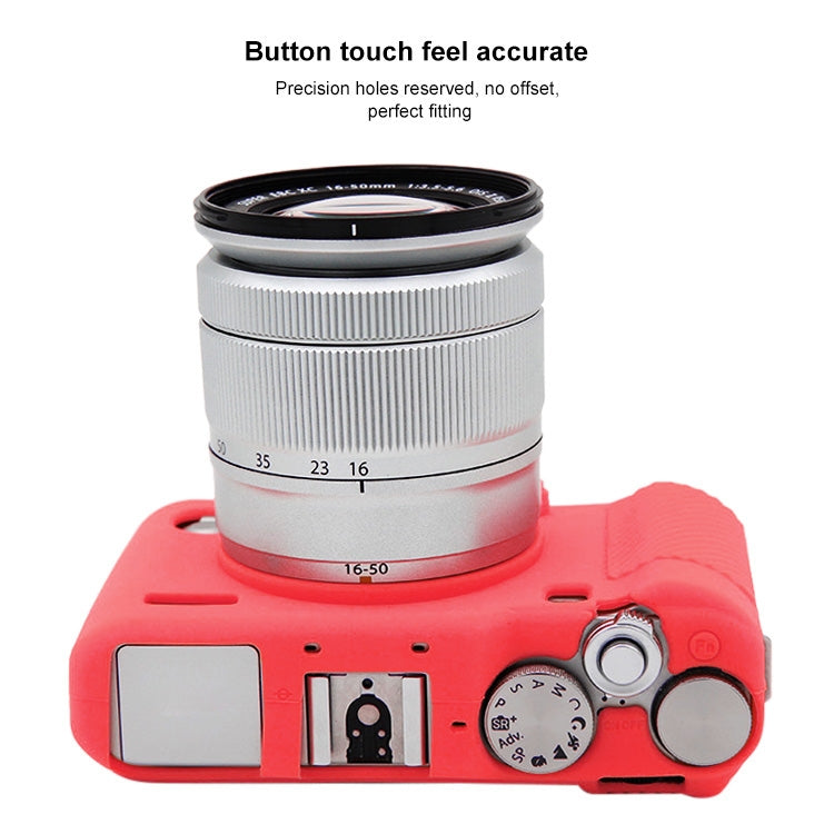 PULUZ Soft Silicone Protective Case for FUJIFILM X-A3 / X-A10(Rose Red) - Protective Case by PULUZ | Online Shopping South Africa | PMC Jewellery | Buy Now Pay Later Mobicred