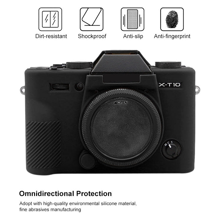 PULUZ Soft Silicone Protective Case for FUJIFILM XT10(Black) - Protective Case by PULUZ | Online Shopping South Africa | PMC Jewellery | Buy Now Pay Later Mobicred