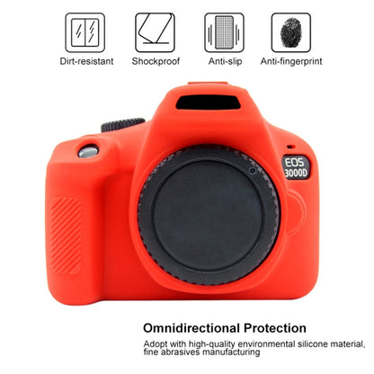 PULUZ Soft Silicone Protective Case for Canon EOS 3000D / 4000D(Red) - Protective Case by PULUZ | Online Shopping South Africa | PMC Jewellery | Buy Now Pay Later Mobicred