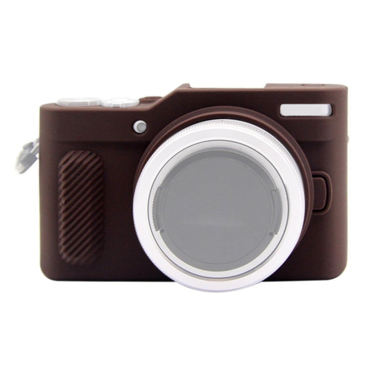 PULUZ Soft Silicone Protective Case for Panasonic Lumix GF10(Coffee) - Protective Case by PULUZ | Online Shopping South Africa | PMC Jewellery | Buy Now Pay Later Mobicred