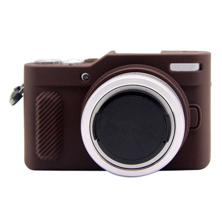 PULUZ Soft Silicone Protective Case for Panasonic Lumix GF10(Coffee) - Protective Case by PULUZ | Online Shopping South Africa | PMC Jewellery | Buy Now Pay Later Mobicred