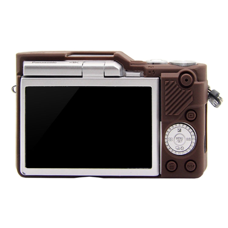 PULUZ Soft Silicone Protective Case for Panasonic Lumix GF10(Coffee) - Protective Case by PULUZ | Online Shopping South Africa | PMC Jewellery | Buy Now Pay Later Mobicred