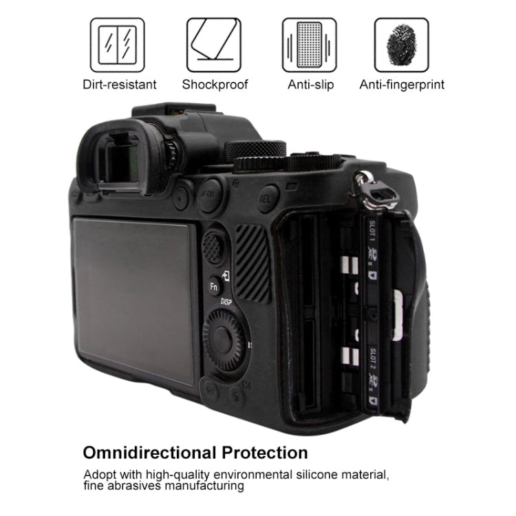 PULUZ Soft Silicone Protective Case for Sony ILCE-9M2/ Alpha 9 II / A92(Black) - Protective Case by PULUZ | Online Shopping South Africa | PMC Jewellery | Buy Now Pay Later Mobicred