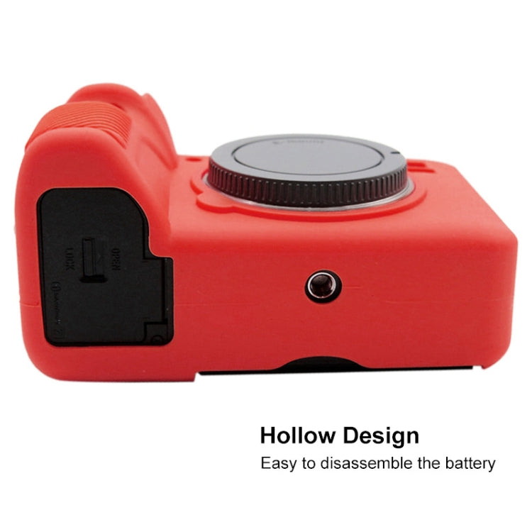 PULUZ Soft Silicone Protective Case for Sony ILCE-9M2/ Alpha 9 II / A92(Red) - Protective Case by PULUZ | Online Shopping South Africa | PMC Jewellery | Buy Now Pay Later Mobicred