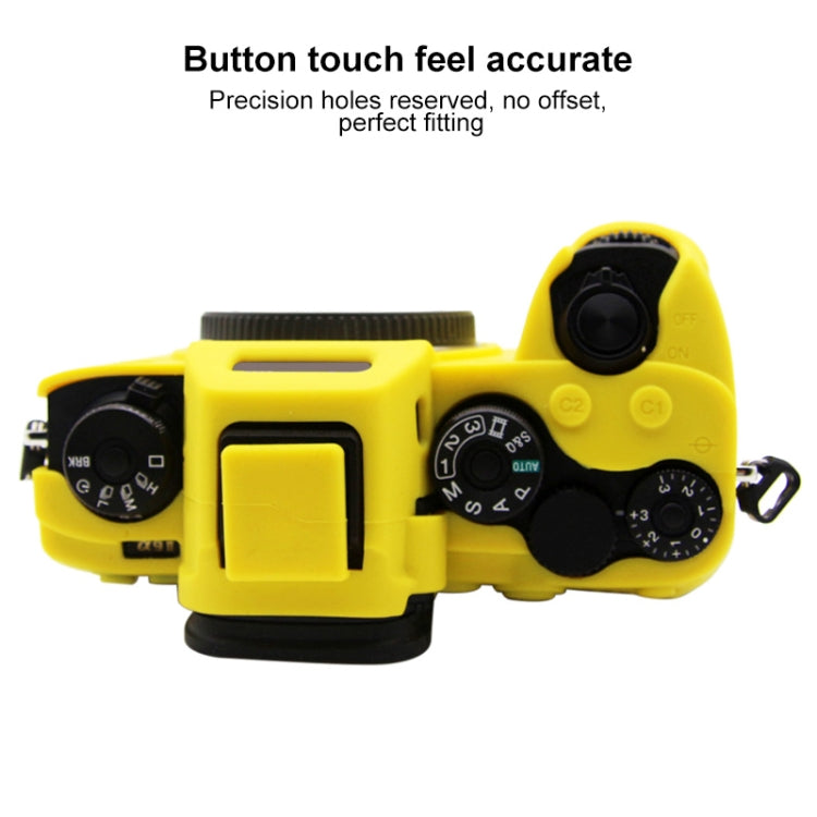 PULUZ Soft Silicone Protective Case for Sony ILCE-9M2/ Alpha 9 II / A92(Yellow) - Protective Case by PULUZ | Online Shopping South Africa | PMC Jewellery | Buy Now Pay Later Mobicred