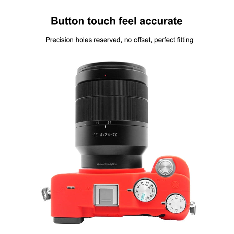 PULUZ Soft Silicone Protective Case for Sony A7C / ILCE-7C(Red) - Protective Case by PULUZ | Online Shopping South Africa | PMC Jewellery | Buy Now Pay Later Mobicred