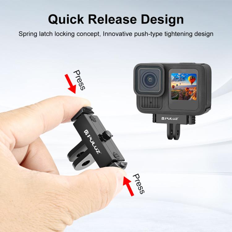 PULUZ Quick Release Magnetic Folding Finger Base Mount for GoPro HERO12 Black /11 Black /11 Black mini /10 Black /9 Black /8 Black / Max (Black) - free shipping - PMc TechLife - Order now!