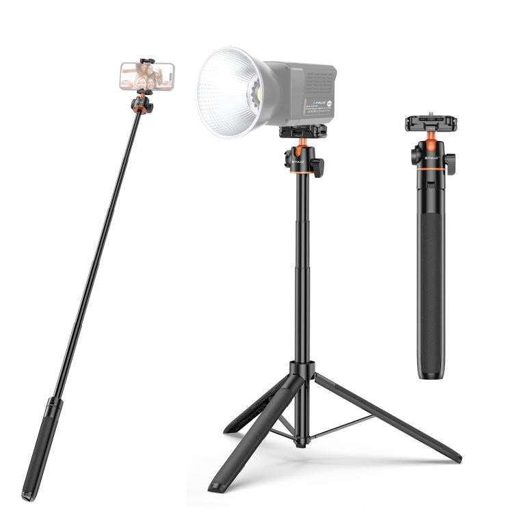 PULUZ 1.4m Phone Selfie Stick Tripod Vlog Live Streaming Holder with Phone Clip (Black) - free shipping - PMC TechLife - Order now!
