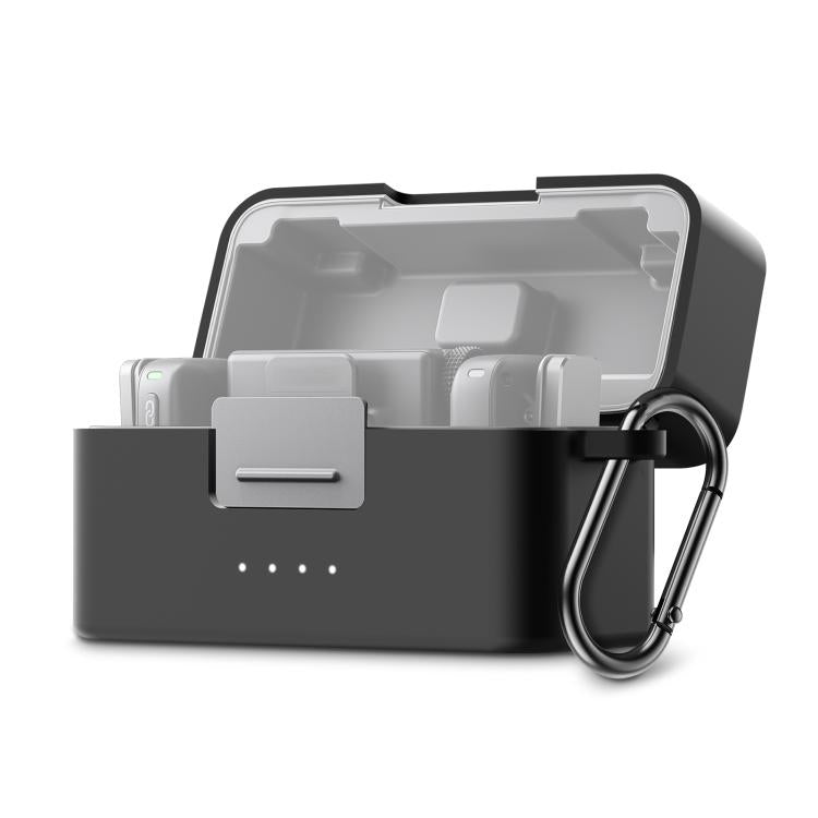 For DJI Mic Mini PULUZ Charging Case Silicone Scratch-proof Protective Cover (Black) - free shipping - PMC TechLife - Order now!