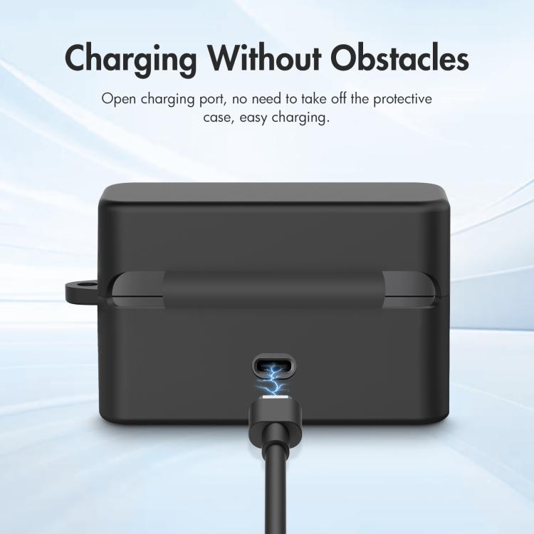 For DJI Mic Mini PULUZ Charging Case Silicone Scratch-proof Protective Cover (Black) - free shipping - PMC TechLife - Order now!