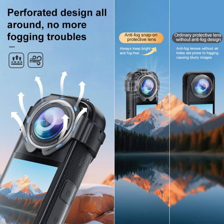 For Insta360 X5 PULUZ Snap-on Optical Tempered Glass Lens Guard Protective Cover (Transparent) - free shipping - PMC TechLife - Order now!