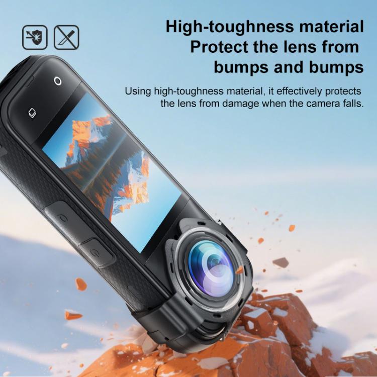 For Insta360 X5 PULUZ Snap-on Optical Tempered Glass Lens Guard Protective Cover (Transparent) - free shipping - PMC TechLife - Order now!