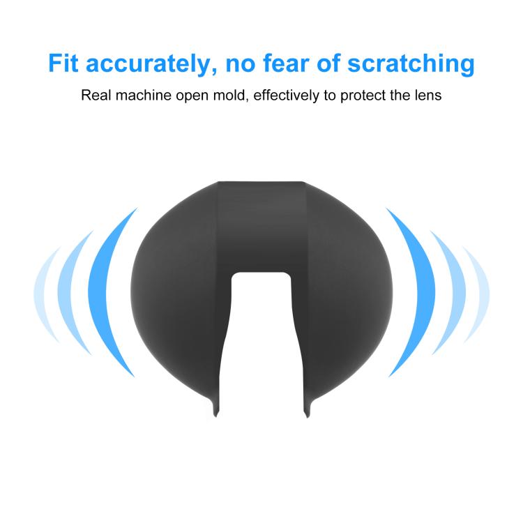 For Insta360 X5 PULUZ Invisible Dive Case Lens Guard Silicone Protective Lens Cap Cover (Black) - free shipping - PMC TechLife - Order now!