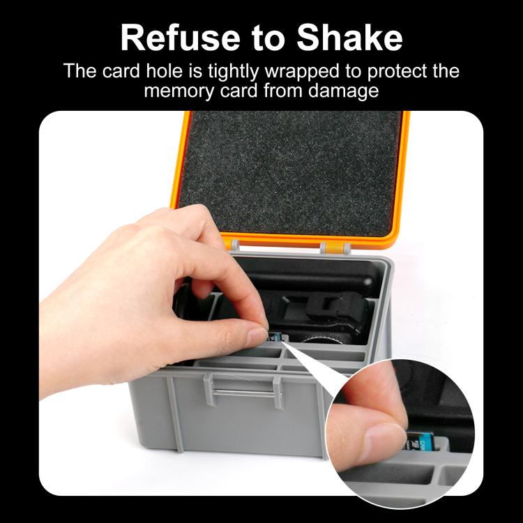 For DJI Osmo Action 5 Pro / 4 / 3 PULUZ Waterproof Hard Carrying Suitcase Outdoor Protective Storage Box (Grey) - free shipping - PMC TechLife - Order now!