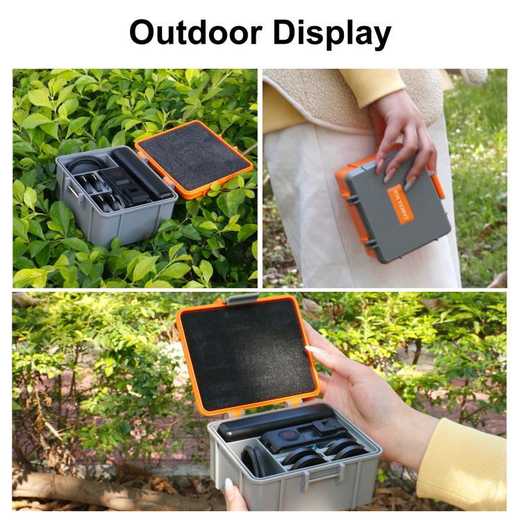 For DJI Osmo Action 5 Pro / 4 / 3 PULUZ Waterproof Hard Carrying Suitcase Outdoor Protective Storage Box (Grey) - free shipping - PMC TechLife - Order now!