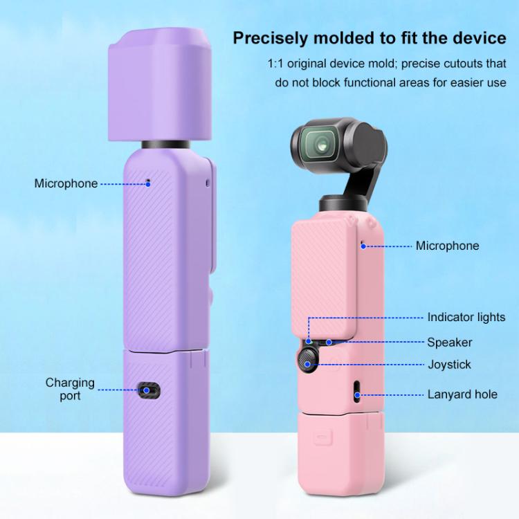 For DJI OSMO Pocket 3 PULUZ 6 in 1 Body Lens Handle Screen Mic Silicone TPU Cover (Black) - free shipping - PMC TechLife - Order now!
