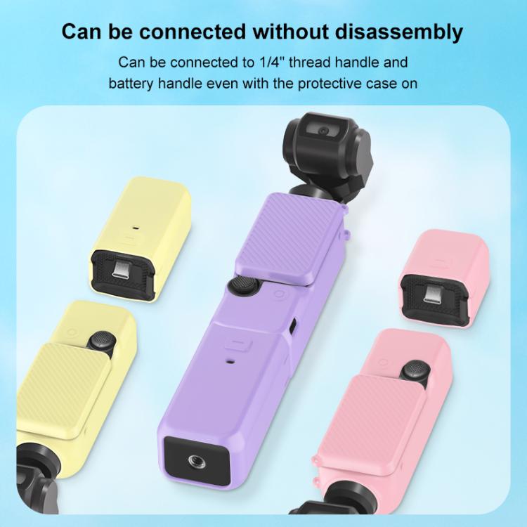 For DJI OSMO Pocket 3 PULUZ 6 in 1 Body Lens Handle Screen Mic Silicone TPU Cover (Grey) - free shipping - PMC TechLife - Order now!