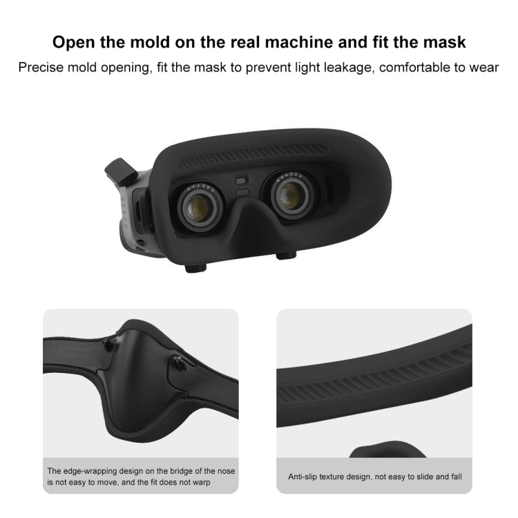 For DJI Avata Goggles 2 PULUZ Flying Eye Mask Silicone Protective Case(Black) -  by PULUZ | Online Shopping South Africa | PMC Jewellery